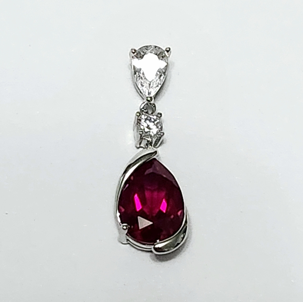Silver RUBY Pendant 1.0" - Picture 6 of 7